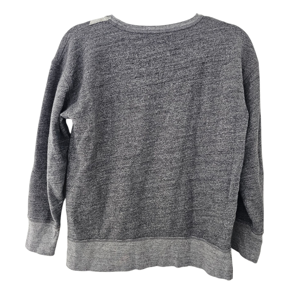 J Crew Grey Sweatshirt Triangle Graphic Size Medium Soft Geometric Print - Picture 2 of 6